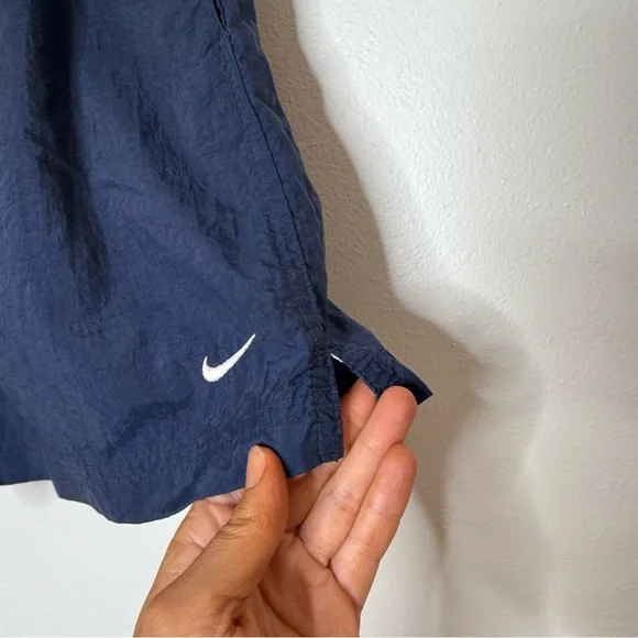 Vintage Nike Grey Tag Nylon Track Shorts in navy size medium - Picture 5 of 7